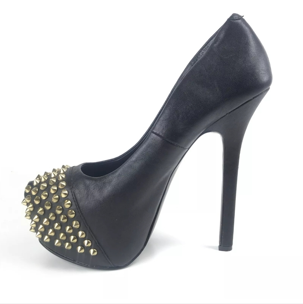 Steve Madden Gold Studded Platform Stiletto Heels